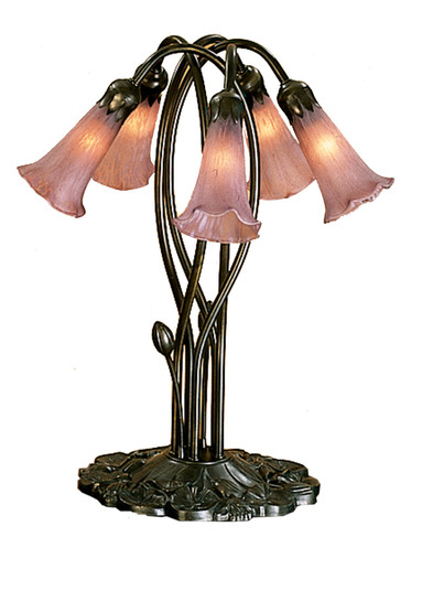 Lavender Pond Lily Five Light Accent Lamp in Mahogany Bronze (57|15127)