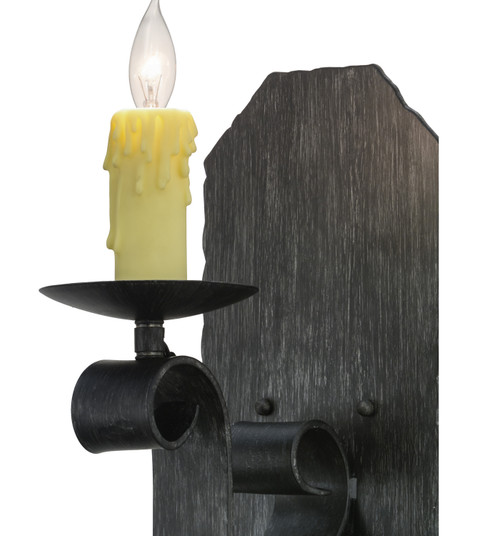 Renzo One Light Wall Sconce in Black Metal (57|151198)