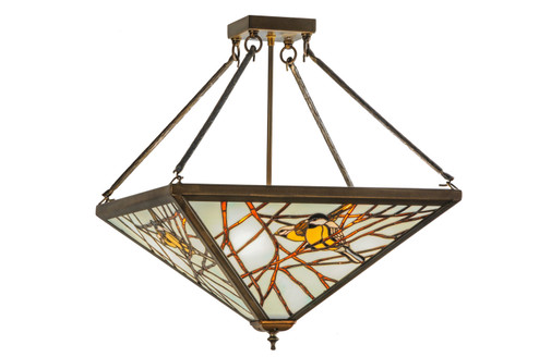 Backyard Friends Four Light Semi-Flushmount in Antique Copper (57|150649)