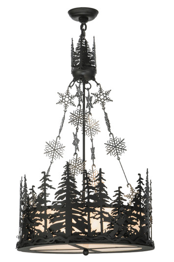 Alpine Four Light Inverted Pendant in Black Metal,Steel (57|149852)