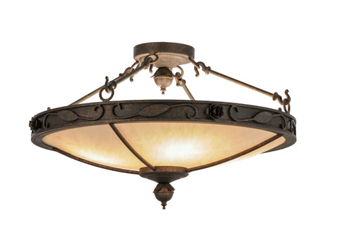 Arabesque Four Light Flushmount in Copper Rust (57|149758)
