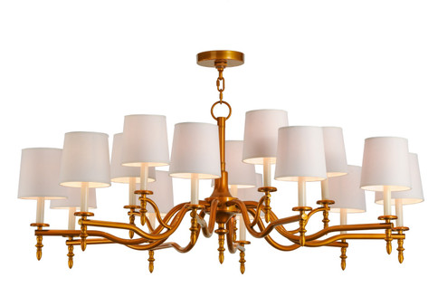 Toby 15 Light Chandelier in Transparent Copper Over Extreme Chrome (57|149365)
