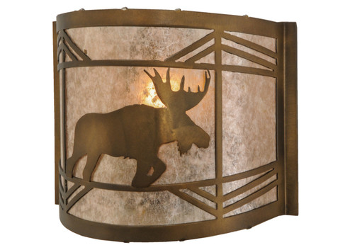 Lone Moose One Light Wall Sconce in Antique Copper (57|148035)