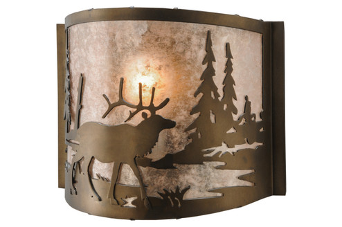 Elk At Lake One Light Wall Sconce in Antique Copper (57|148034)