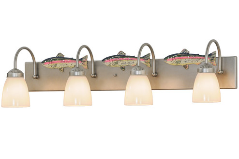 Trout Four Light Vanity in Nickel/Painted Trout (57|147871)