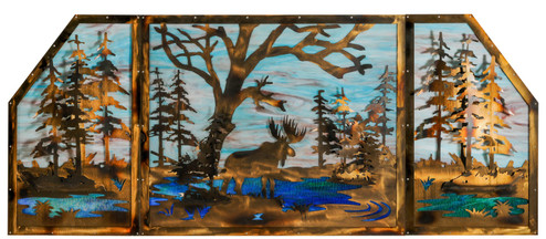 Moose At Lake Window in Burnished Antique Copper (57|147850)