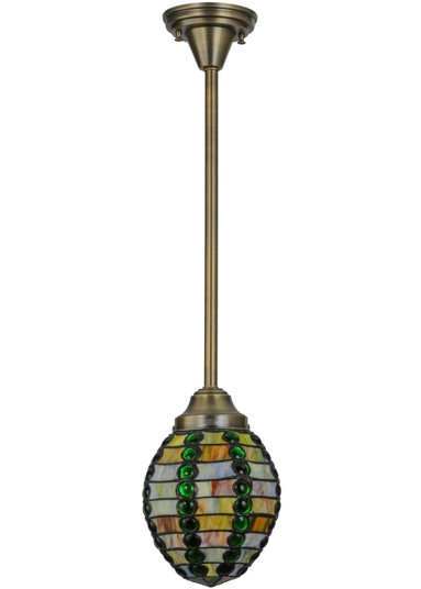 Jeweled Beehive One Light Mini Pendant in Antique Brass (57|147739)