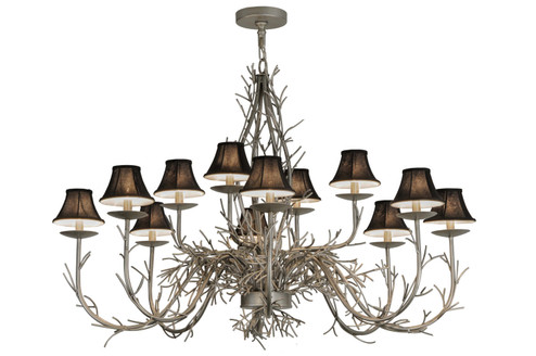 Twigs 12 Light Chandelier in Nickel Powder Coat (57|147591)