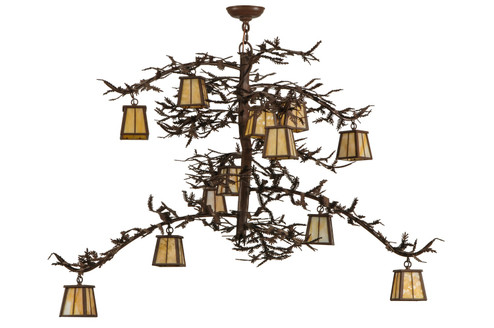 Pine Branch 12 Light Chandelier in Cafe-Noir (57|147539)