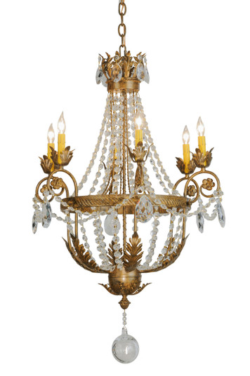 Antonia Six Light Chandelier in Brushed Gold (57|146785)
