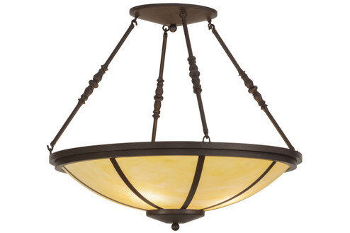 Commerce Four Light Semi-Flushmount in Cafe Noir (57|146575)