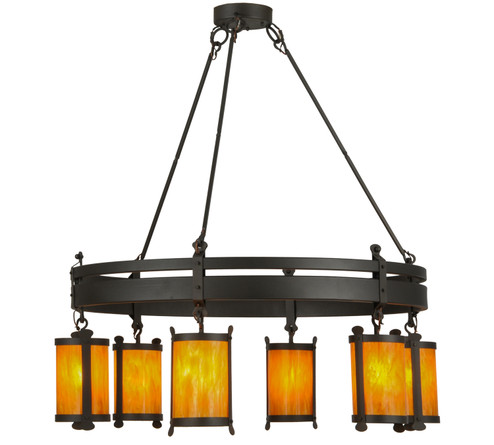 Beartooth Six Light Chandelier in Wrought Iron (57|146064)