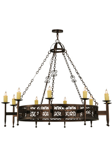 Toscano Ten Light Chandelier in Mahogany Bronze (57|146062)