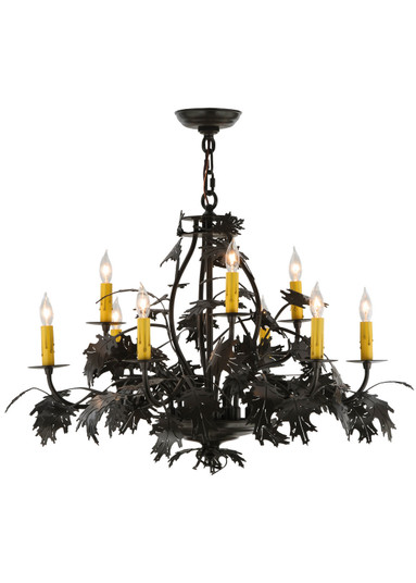 Oak Leaf & Acorn Nine Light Chandelier in Timeless Bronze (57|144383)