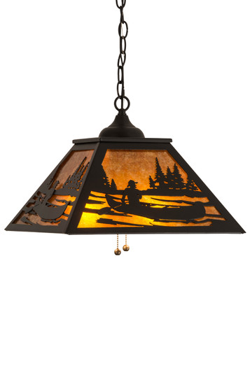 Canoe Two Light Pendant in Textured Black (57|143643)
