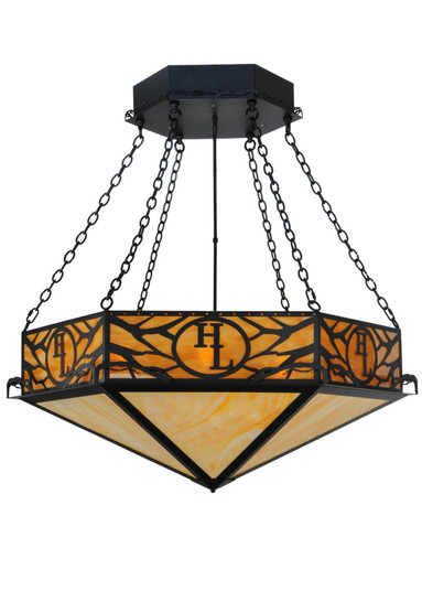 Hexagon Six Light Inverted Pendant in Mahogany Bronze (57|142795)