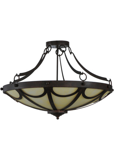 Carousel Five Light Semi-Flushmount in Black Metal,Custom (57|142780)