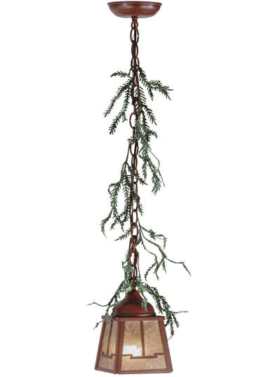 Pine Branch One Light Mini Pendant in Rust/Green Branches (57|142074)