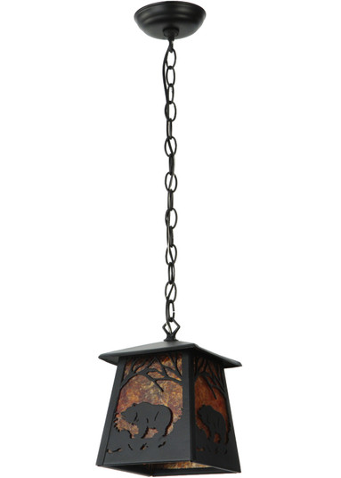 Grizzly Bear At Dawn One Light Mini Pendant in Textured Black (57|142022)