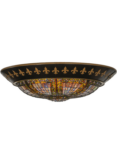 Fleur-De-Lis Eight Light Flushmount in Copper Vein/ Nu Gold (57|141938)