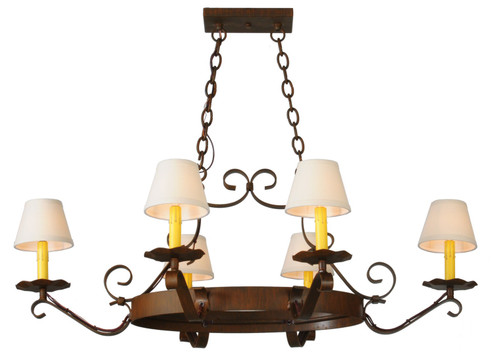 Handforged Six Light Chandelier in Rustic Iron (57|141763)