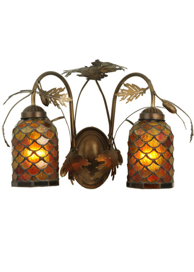 Greenbriar Oak Two Light Wall Sconce in Antique Copper (57|141336)