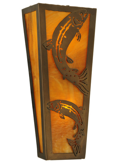 Leaping Trout Two Light Wall Sconce in Antique Copper (57|140840)