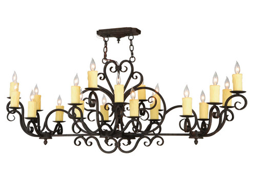 Kean Moins 20 Light Chandelier in Black Metal,Custom (57|140507)
