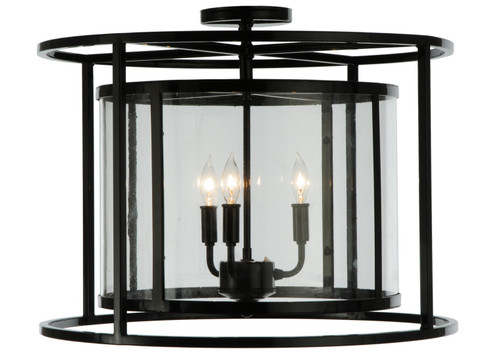 Kitzi Three Light Flushmount in Mirror Black (57|139845)