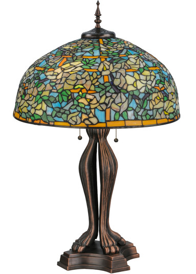 Tiffany Laburnum Two Light Table Lamp in Mahogany Bronze (57|139419)