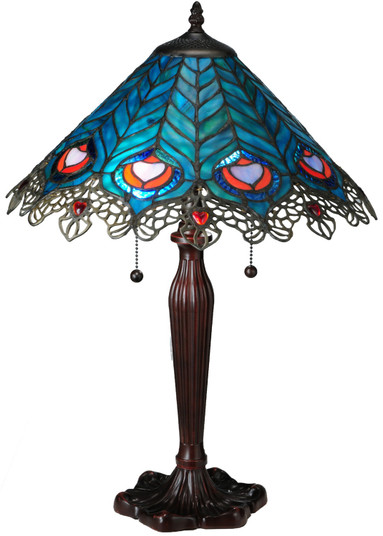 Peacock Feather Two Light Table Lamp in Timeless Bronze (57|138775)