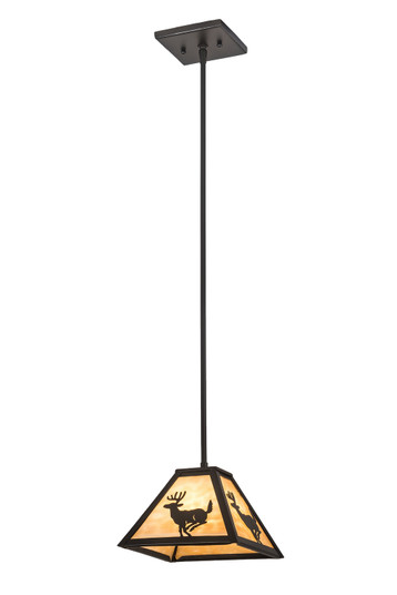 Lone Deer One Light Mini Pendant in Textured Black (57|138213)