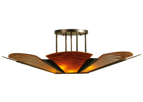 Metro Fusion Six Light Semi-Flushmount in Mahogany Bronze (57|137771)