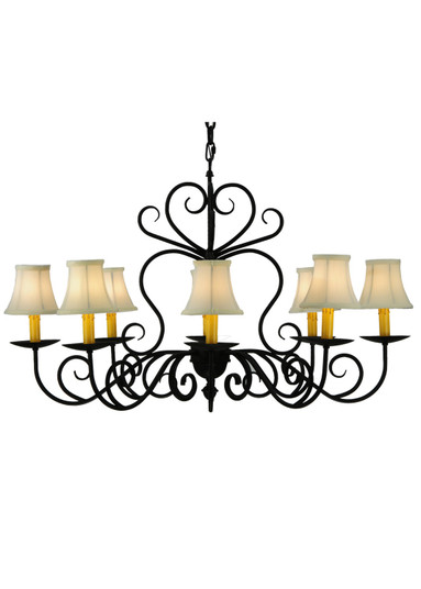 Corrina Eight Light Chandelier in Blackwash (57|137699)