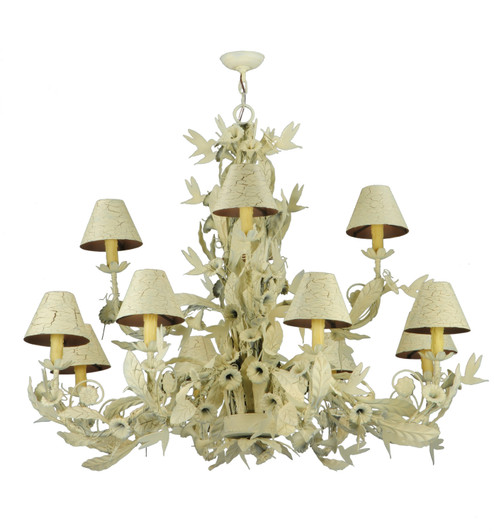 Le Printemps 12 Light Chandelier in Custom White Crackle (57|137289)