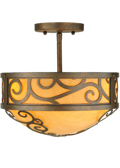 Lilliana Three Light Semi-Flushmount in Gilded Tobacco (57|137259)
