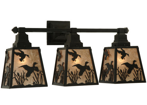 Ducks In Flight Three Light Wall Sconce in Rust,Custom (57|136926)