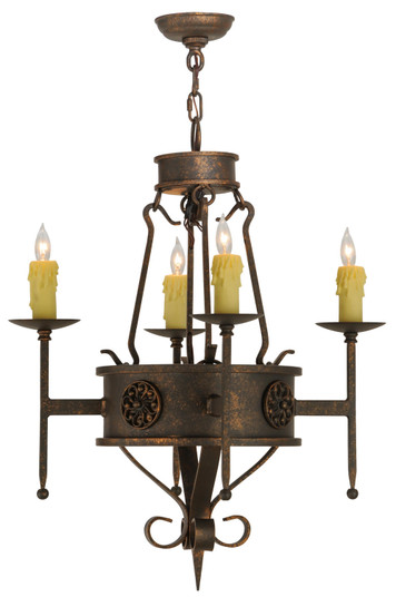 Lorenzo Four Light Chandelier in Gilded Tobacco (57|136537)