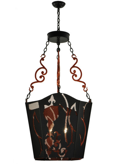 Panier Wasre Four Light Pendant in Textured Black (57|136464)