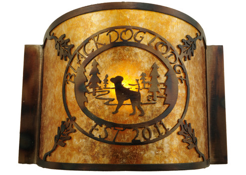 Personalized One Light Wall Sconce in Burnished Antique Copper (57|136458)