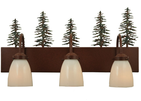 Tall Pines Three Light Vanity in Rust/Green Trees (57|135960)