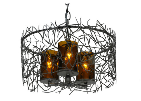 Twigs Three Light Pendant in Pewter (57|135707)