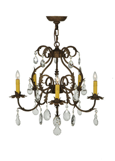 Chantilly Five Light Chandelier in Pompeii Gold (57|135403)
