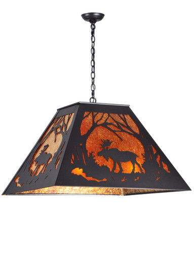 Moose At Dawn Four Light Pendant in Textured Black (57|134438)
