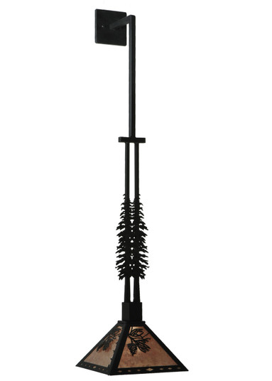 Winter Pine One Light Wall Sconce in Textured Black (57|132766)