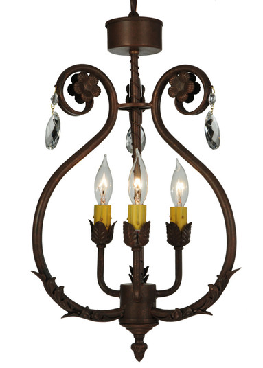 Antonia Three Light Chandelier in Antique Rust (57|132457)