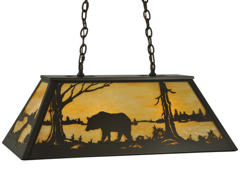 Bear At Lake Six Light Oblong Pendant in Timeless Bronze (57|130626) Bear At Lake Six Light Oblong Pendant in Timeless Bronze (57|130626)