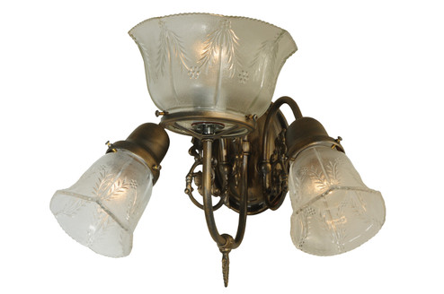 Revival Three Light Wall Sconce in Antique Brass (57|128581)