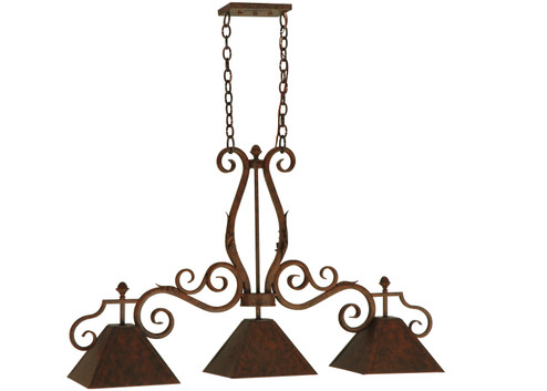 Pedra Three Light Island Pendant in Red Rust (57|127344)