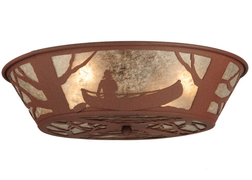 Canoe At Lake Four Light Flushmount in Rust (57|127250)